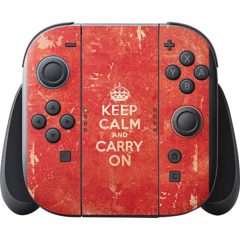 Keep Calm and Carry On Distressed Nintendo Switch 2 (2025) with Joy-Con Skin