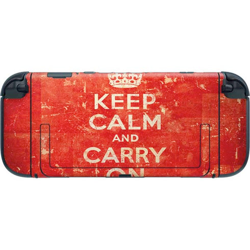 Keep Calm and Carry On Distressed Nintendo Switch 2 (2025) with Joy-Con Skin
