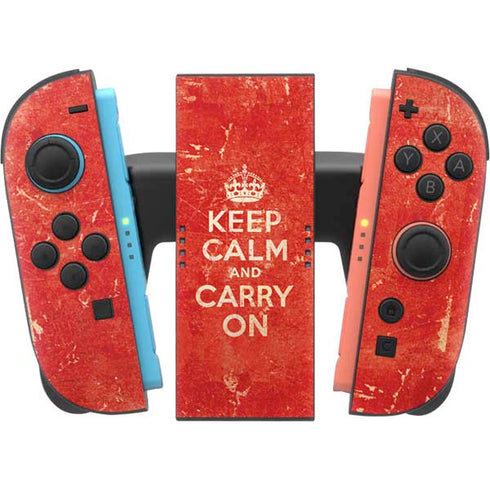 Keep Calm and Carry On Distressed Nintendo Switch 2 (2025) Joy-Con Controller Skin