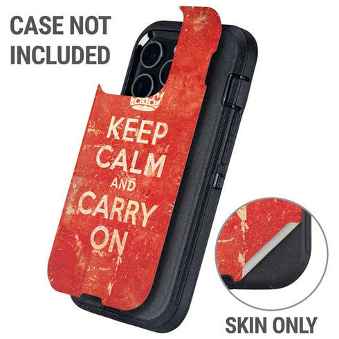 Keep Calm and Carry On Distressed Otterbox Defender iPhone Skin