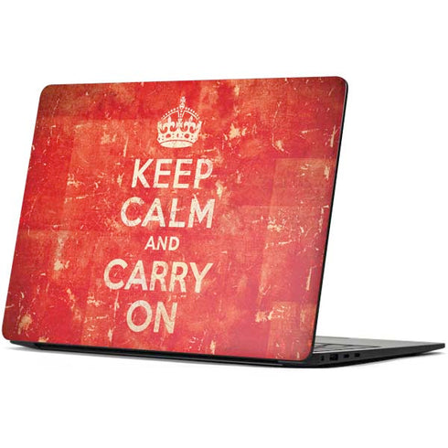 Keep Calm and Carry On Distressed Surface Laptop 7 13.8in Skin