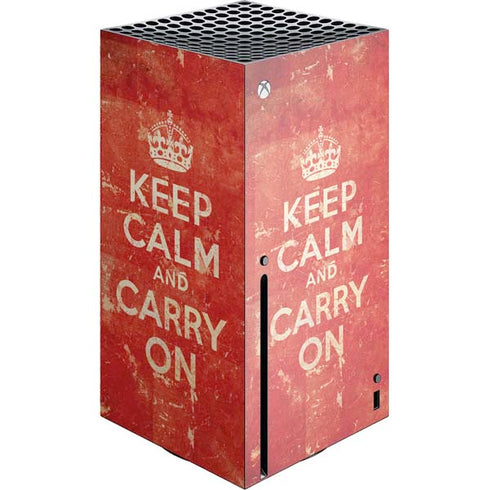 Keep Calm and Carry On Distressed Xbox Series X Skins