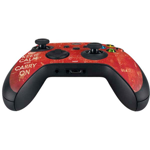 Keep Calm and Carry On Distressed Xbox Series X Controller Skin