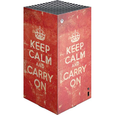 Keep Calm and Carry On Distressed Xbox Series X Skins