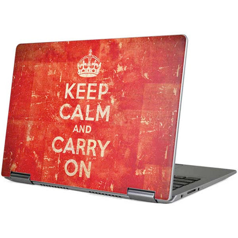 Keep Calm and Carry On Distressed Yoga 710 14in Skin