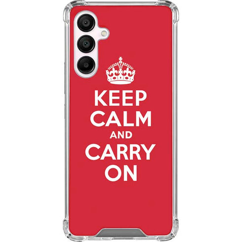 Keep Calm and Carry On Galaxy A16 5G Clear Case
