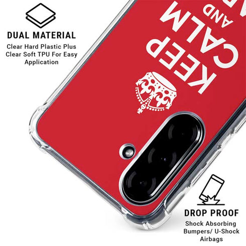 Keep Calm and Carry On Galaxy A36 5G Clear Case