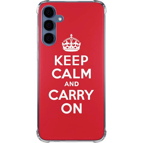 Keep Calm and Carry On Galaxy A55 5G Clear Case