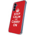 Keep Calm and Carry On Galaxy A55 5G Clear Case