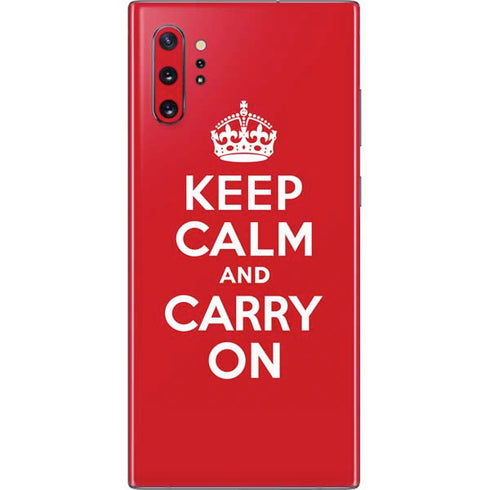 Keep Calm and Carry On Galaxy Note 10 Plus Skin