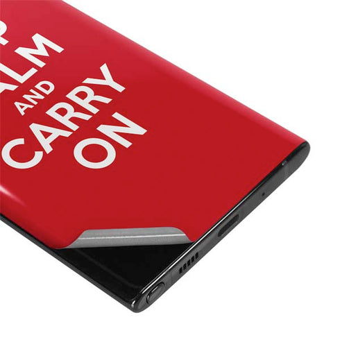 Keep Calm and Carry On Galaxy Note 10 Plus Skin