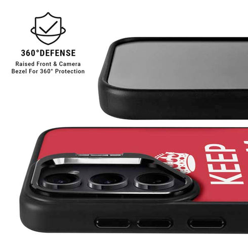 Keep Calm and Carry On Galaxy S25 Kickstand Case