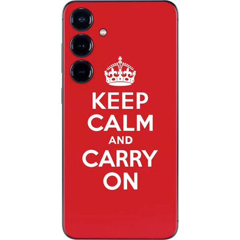 Keep Calm and Carry On Galaxy S25 Plus Skin