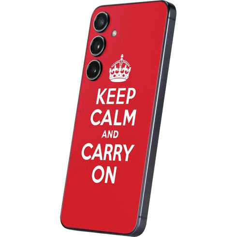 Keep Calm and Carry On Galaxy S25 Plus Skin
