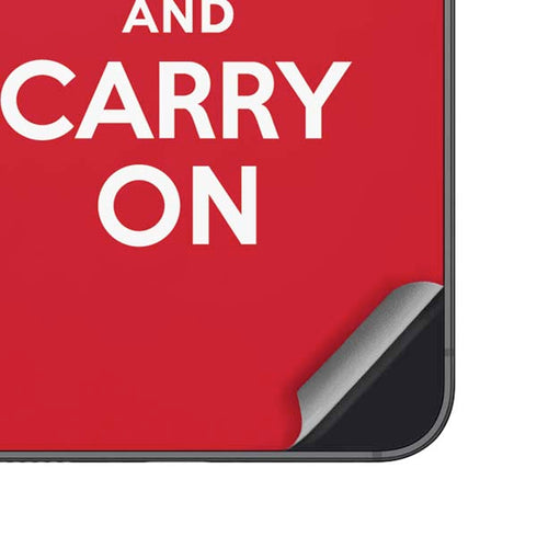 Keep Calm and Carry On Galaxy S24 Skin