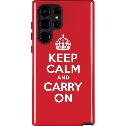 Keep Calm and Carry On Galaxy S25 Ultra Impact Case