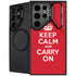 Keep Calm and Carry On Galaxy S24 Ultra Kickstand Case