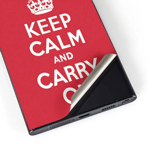 Keep Calm and Carry On Galaxy S24 Ultra Skin