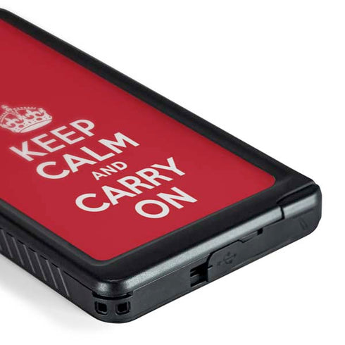 Keep Calm and Carry On Galaxy S24 Ultra Waterproof Case