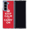 Keep Calm and Carry On Galaxy Z Fold5 5G Clear Case