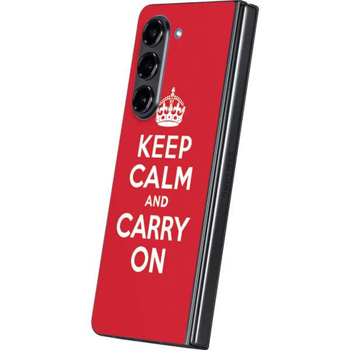 Keep Calm and Carry On Galaxy Z Fold5 5G Skin