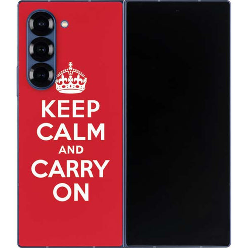 Keep Calm and Carry On Galaxy Z Fold6 Skin