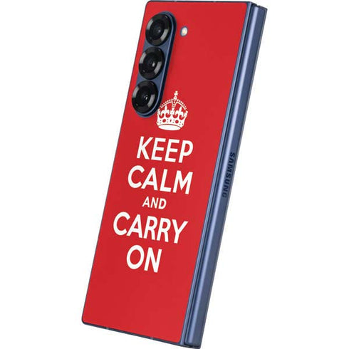Keep Calm and Carry On Galaxy Z Fold6 Skin
