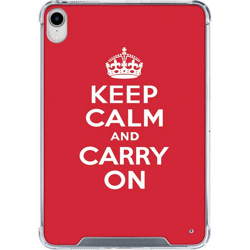 Keep Calm and Carry On iPad 11th Gen (2025) Clear Case