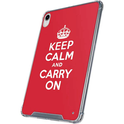 Keep Calm and Carry On iPad 11th Gen (2025) Clear Case