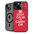 Keep Calm and Carry On iPhone 14 Plus Kickstand Case