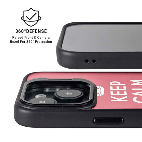 Keep Calm and Carry On iPhone 14 Plus Kickstand Case