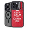 Keep Calm and Carry On iPhone 14 Pro Kickstand Case