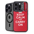 Keep Calm and Carry On iPhone 15 Pro Kickstand Case