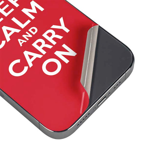 Keep Calm and Carry On iPhone 15 Pro Max Skin