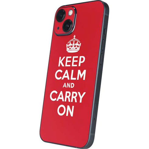 Keep Calm and Carry On iPhone 15 Skin