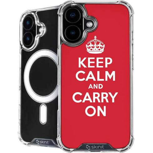 Keep Calm and Carry On iPhone 16 MagSafe Case
