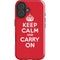 Keep Calm and Carry On iPhone 16 Plus Impact Case