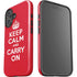 Keep Calm and Carry On iPhone 16 Plus Impact Case