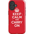 Keep Calm and Carry On iPhone 16 Plus Magsafe Impact Case
