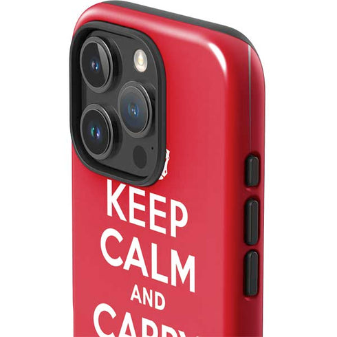 Keep Calm and Carry On iPhone 16 Pro Impact Case