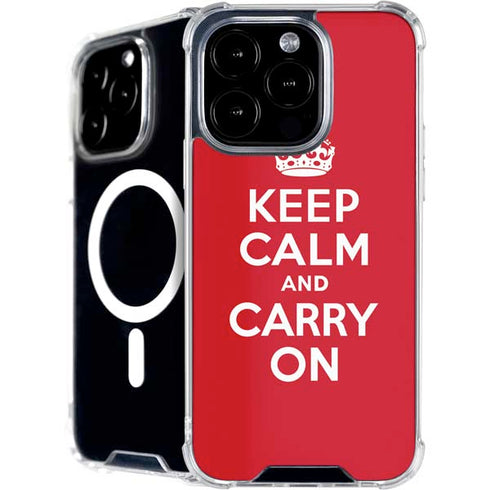 Keep Calm and Carry On iPhone 16 Pro MagSafe Case