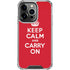 Keep Calm and Carry On iPhone 16 Pro Max Clear Case