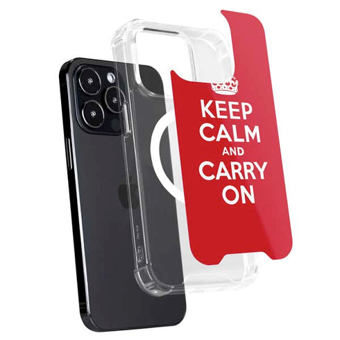 Keep Calm and Carry On iPhone 16 Pro Max MagSafe Case