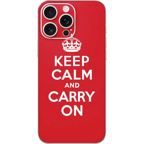 Keep Calm and Carry On iPhone 16 Pro Max Skin
