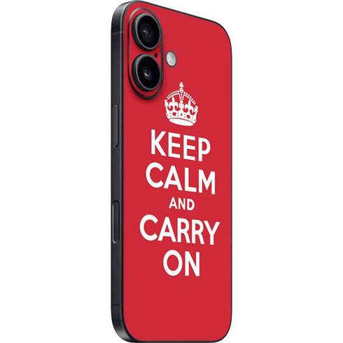 Keep Calm and Carry On iPhone 16 Skin