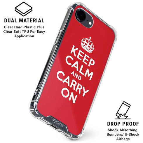 Keep Calm and Carry On iPhone 16e Clear Case