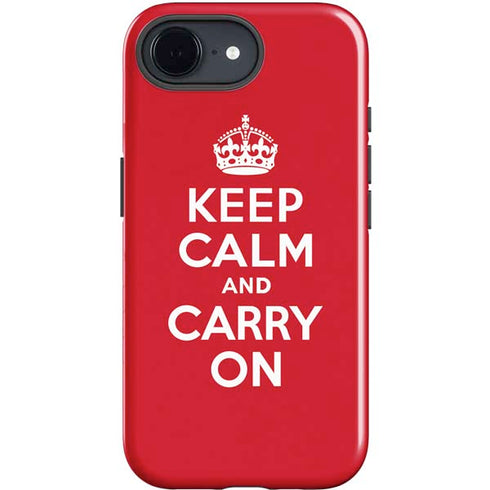 Keep Calm and Carry On iPhone 16e Impact Case