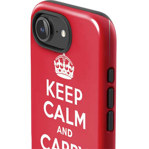 Keep Calm and Carry On iPhone 16e Impact Case