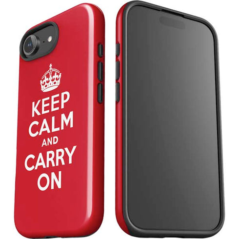 Keep Calm and Carry On iPhone 16e Impact Case