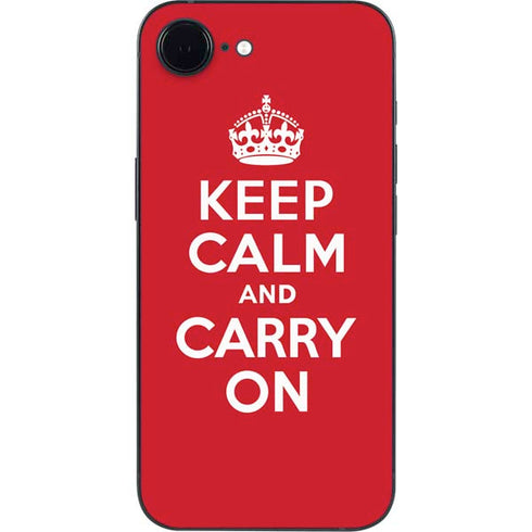 Keep Calm and Carry On iPhone 16e Skin